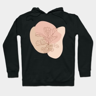 Bohemian Fiddle Leaf Fig Illustration Hoodie